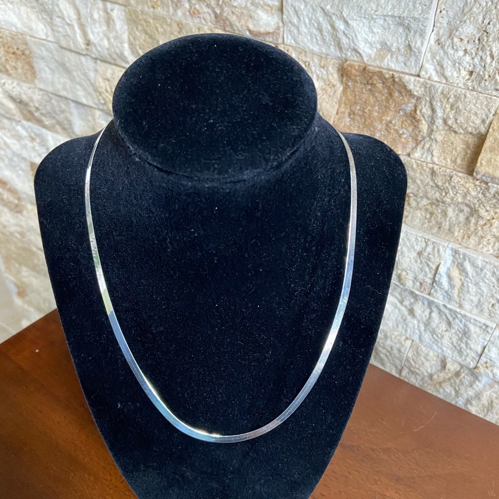 Herringbone sterling silver